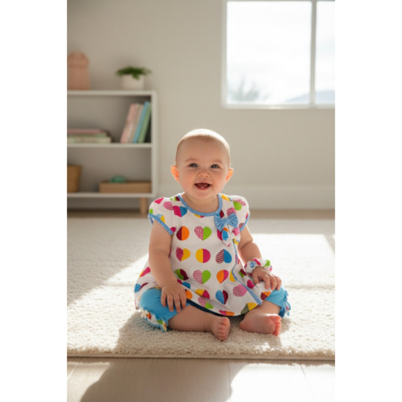 New Laura Ashley Baby Girl Outfit set Shirt leggings headband Size 3 months - Picture 3 of 4